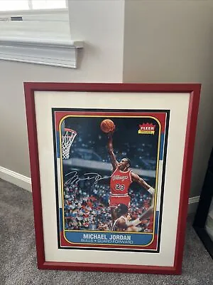 MICHAEL JORDAN Autographed Signed Bulls  Fleer Rookie Blow Up  UDA Upper Deck • $75000.23