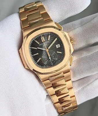 Patek Philippe Nautilus 5980 Rose Gold Chronograph 5980/1R 40mm Date Excellent  • $222300