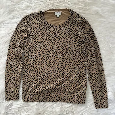 NWOT Women’s S Small J. Crew Cheetah Tippi Sweater Crewneck Long Sleeves • $6.15