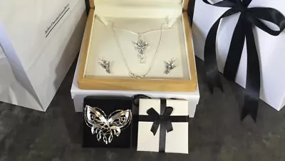 Evening Star Necklace & Earrings & Butterfly Brooch Lord Of The Rings Gift Box • £79.99