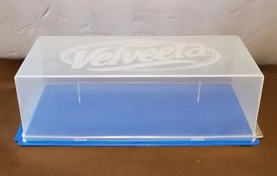 Kraft Velveeta Cheese Box Keeper Container Clear Blue Plastic USA Holds 2lbs  • $10.25