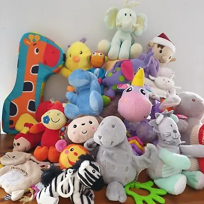 24 X Bundle Joblot Plush Baby Boys Girls Nursey Soft Toys Various Brands Rattles • £19.99