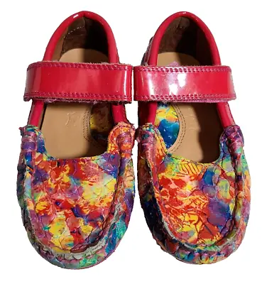 Venettini Juniper Mary Jane Driving Shoes Loafers Girl's 9-9.5C Red Yellow Blue • $29.99