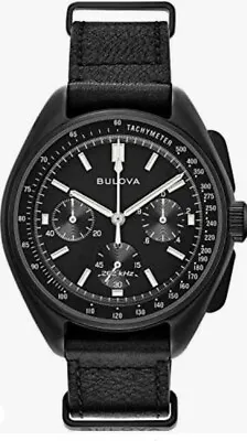 Bulova Men's Lunar Pilot Chronograph Black 45mm  98A186 Box & Papers • $700
