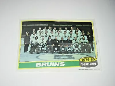 1980 Topps Vintage Boston Bruins 5x7 Team Poster Insert Folded Nm  • $9.99