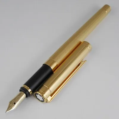 Montblanc Noblesse Gold Plated Fountain Pen F Excellent FREE SHIPPING WORLDWIDE • $329