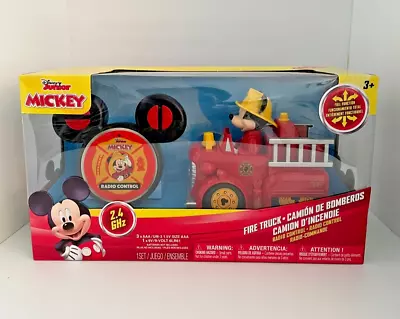 MICKEY MOUSE DISNEY Remote Control Car Fire Truck Cruiser Red RC Toy • $39.98