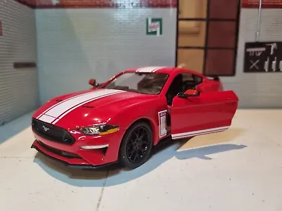 Ford Mustang GT Red 2018 V8 3.7 5.0 1:24 Diecast Super Scale Model Car 73787 • $67.76