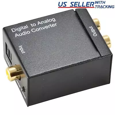 Digital Optical Coax Toslink Audio Signal To Analog SPDIF RCA Converter Adapter • $9.29