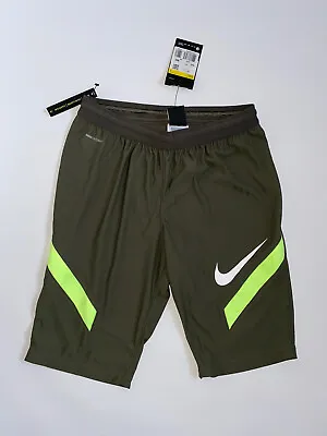 Nike Vaporknit Strike M18 Football Shorts Cargo Khaki Cj1990-325 Size S • $64.13
