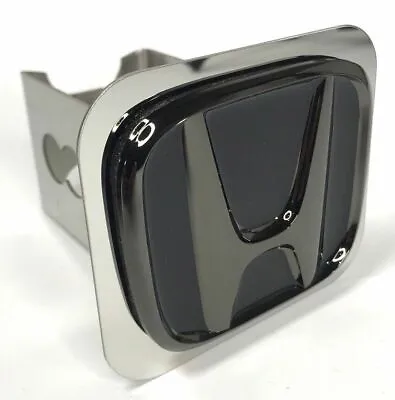 Black Subdued Chrome Honda Emblem Tow Hitch Cover (Licensed 1 1/4  Trailer Plug) • $41.95