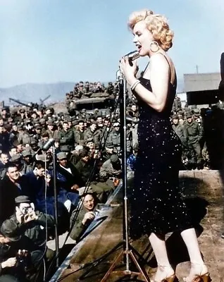 Marilyn Monroe Performing For Troops In The Uso In Korea 8x10 PRINT PHOTO • $6.98