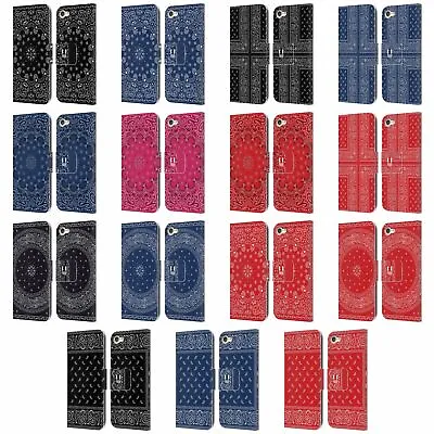 HEAD CASE CLASSIC BANDANA LEATHER BOOK CASE & WALLPAPER FOR APPLE IPOD TOUCH MP3 • $29.65