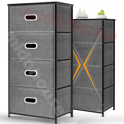 $38.99 • Buy Vertical Dresser With 4 Drawers, Storage Tower Organizer Bedroom Hallway Closet