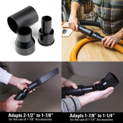 $15.99 • Buy (3-Piece) Vacuum Cleaner Hose Adapter Kit Wet Dry Shop Vac Connector Accessory