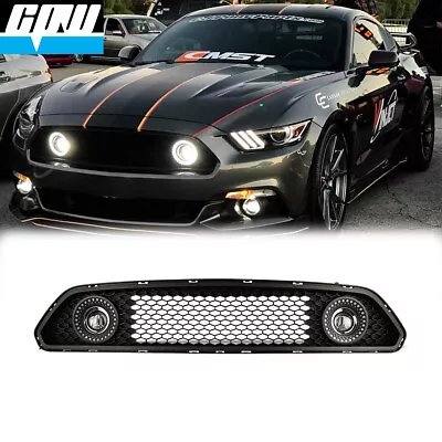 For 2015-2017 Ford Mustang S550 Fog Lights Halo Ring DRL LED Upper Grille Lamps • $229.99