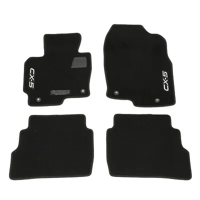 2013-2016 Mazda CX-5 Black Carpeted Floor Mats Front & Rear Set OEM 0000-8B-R10A • $99.98