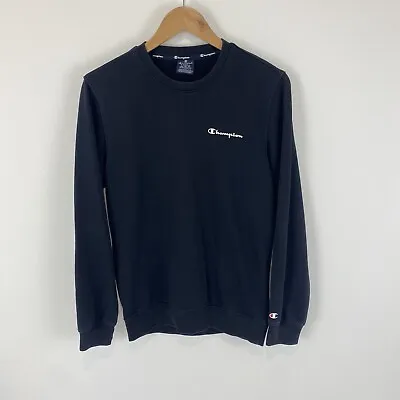 Champion Sweatshirt Black Crew Neck Size XS Mens • £14.99