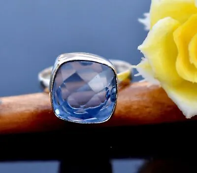 Blue Tanzanite 925 Sterling Silver Gemstone Handmade Jewelry Unique Ring Size-8  • £12.25