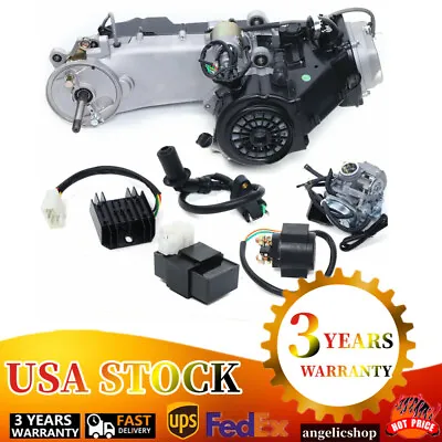 11  Long Case Scooter 150cc Air Cooled Engine Motor GY6 150CC CVT Electric Start • $331.55