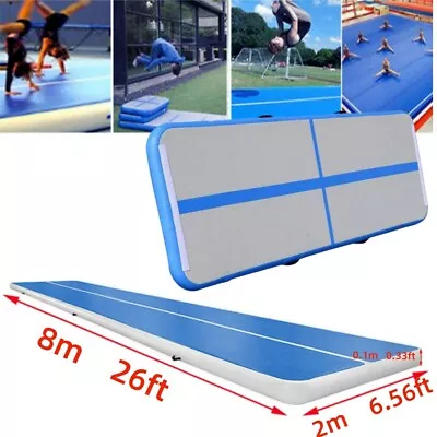 Inflatable Mat Exercise Elastic Mat 8*2*0.1m Fitness Mat Soft Mat Martial Arts • $766.10