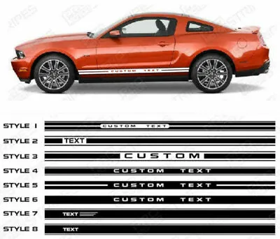 Ford Mustang Side Rocker Panel Stripes Decals 2015 2016 2017 Pro Motor • $33.60