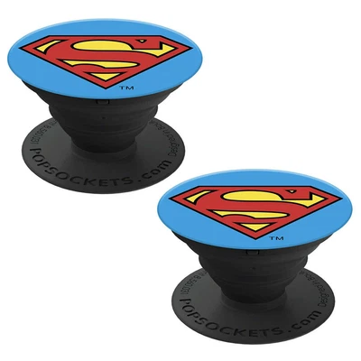 $47 • Buy 2PK PopSockets Universal Swappable PopGrip Licensed W/ Base Superman For Phones