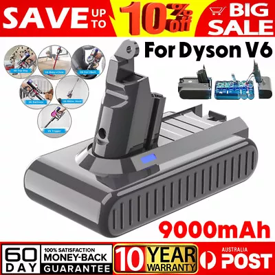 9.0Ah 21.6V Battery For Dyson V6 Animal Absolute Trigger Extra Motorhead SV04 AU • $30.49