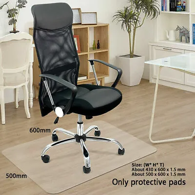 £8.39 • Buy Non Slip Office Chair Desk Mat Floor Computer Carpet Protector PVC Plastic Clear