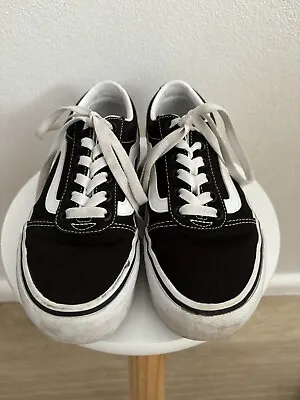 Vans Classic Old Skool Platform Shoes - Black White Size 5 Women • $50