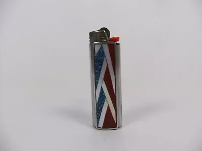 Vtg Bic Lighter Case Southwestern Turquoise Mother Of Pearl Red Coral Inlay • $40