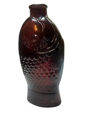 Wheaton  Doctor Fisch's Bitters  Large Fish Shape Purple Amethyst Glass Bottle • $35