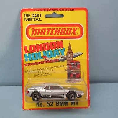 MATCHBOX Superfast 52D  BMW M1 Gray / 52 Tempo /  Black Base / Blister • $9.99