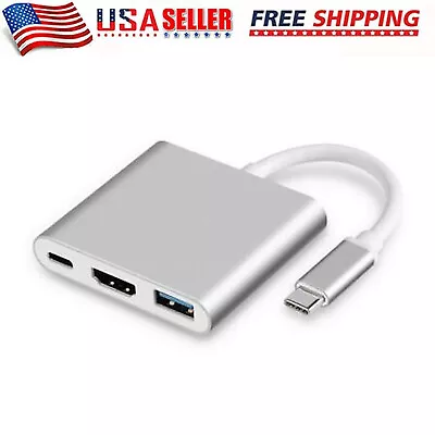 USB-C Type C HDMI Adapter Cable Converter Hub For Macbook Android Phone HDTV TV • $6.69