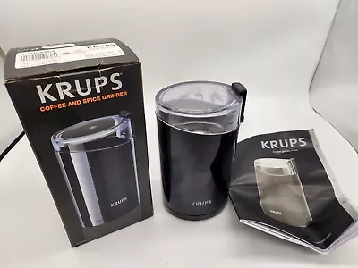 Krups F2034251 Electric Spice And Coffee Grinder Black In Box With Instructions • $14.99