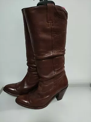 £150 • Buy R SOLES Cowboy Boots UK7 EU41 By Judy Rothchild, Brown, All Leather, Vgc