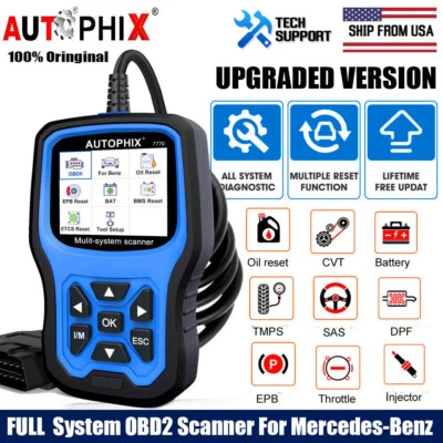 $89.99 • Buy AUTOPHIX 7770 For Mercedes Benz All System Car OBD2 Scanner Diagnostic ABS SRS