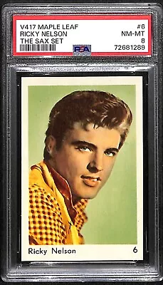 1959 V417 Maple Leaf The Sax Set #8 Ricky Nelson PSA 8 NM-MT 7149 • $295