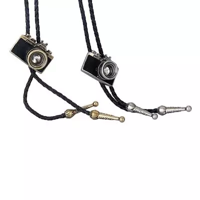 Vintage Alloy Camera Pendant Western Cowboy Art Bolo Tie • $7.27