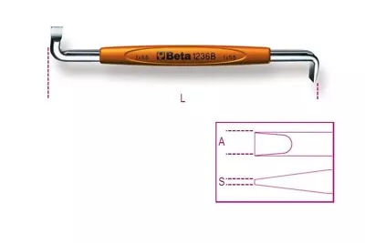 Beta Tools 1236B Offset Slotted Screwdriver 1 X 5.5mm Flat Slot 012360202 Screw • £6.75