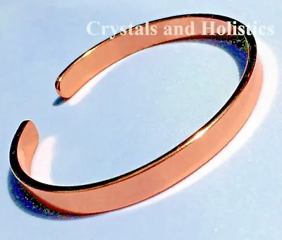 £10.25 • Buy Non Magnetic Solid Pure Copper PLAIN NARROW Bracelet Bangle Relief Arthritis (B)