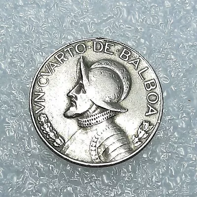 1966 Republica De Panama 1/4 Balboa Circulated World Coin - As Seen • $2.50