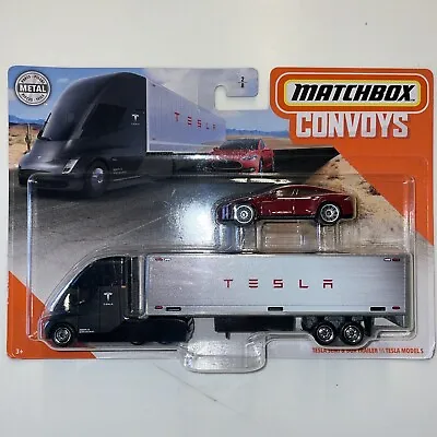 Matchbox Convoys Tesla Semi And Box Trailer With 2020 Model S Tesla Roadster New • $22.50