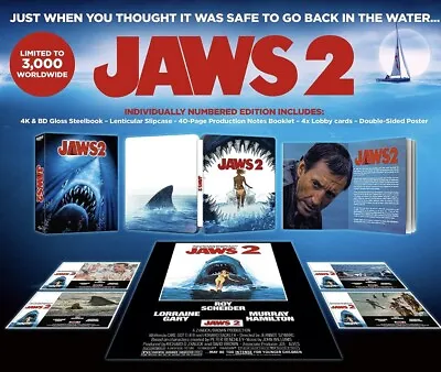 £69.99 • Buy Jaws 2 Collector’s Edition SteelBook 4K ✅PreSale Confirmed ✅