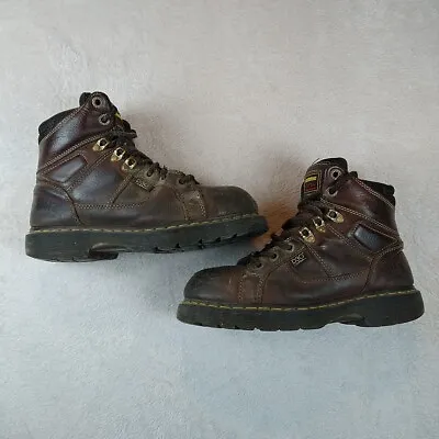 Dr.Martens Industrial Steel Toe Safety Boots Size 8 -Brown ASTM F2413-18 D30 • $36
