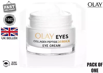 Olay Eyes Collagen Peptide 24 Max Dual Peptide Eye Cream 15ml | Same Day Dispatc • £11.95