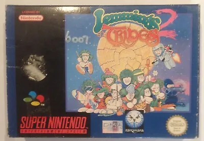 LEMMINGS 2 TRIBES. - Box ONLY.. For Snes Game.. • $49.50