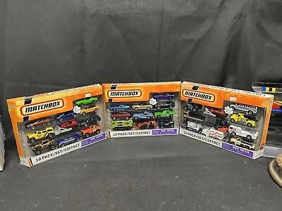 2008 Matchbox 10 Gift Pack Lot Of 3 (30 Cars New/Vintage) Coffret • $200.33