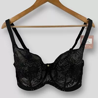 PANACHE Tango II Balcony Wired Non Padded Bra Black SIZE UK-38F NEW Rrp £36 • £23.95