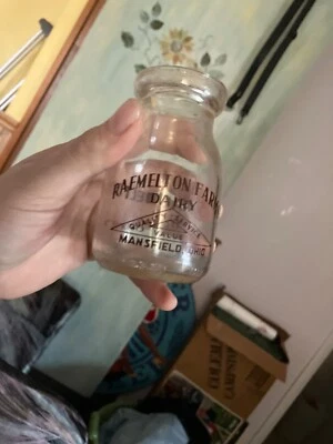 $16 • Buy Raemelton Farms Dairy Half Pint Milk Bottle - Mansfield, Ohio